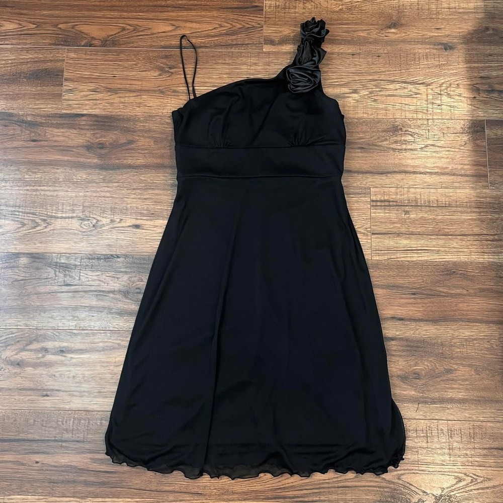 Jessica Black One Should Cocktail Dress Rosette Detail Empire‎ Waist Women 6